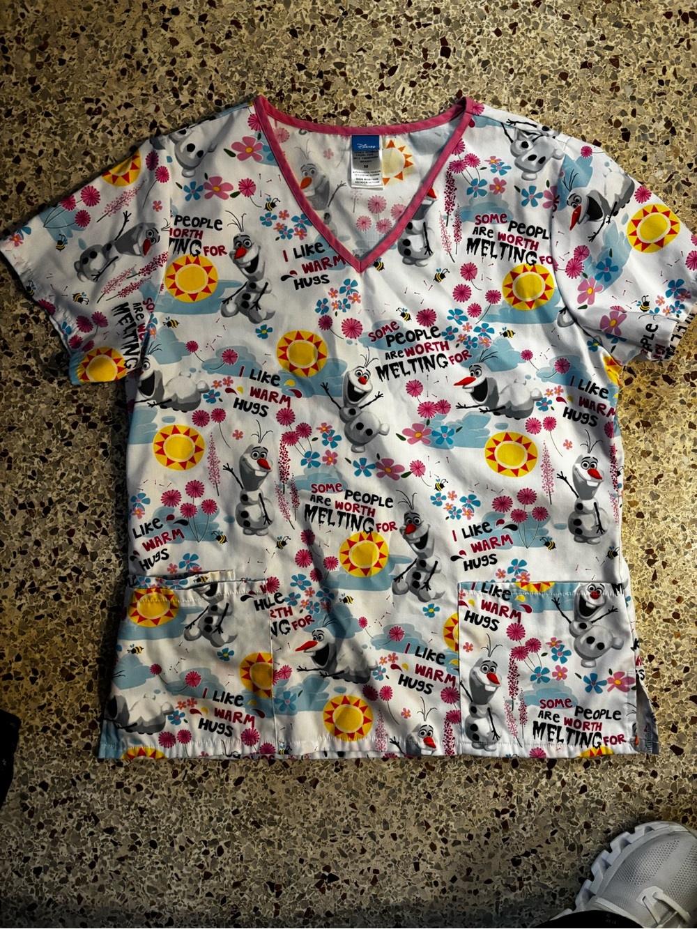 Disney frozen scrub top  medium